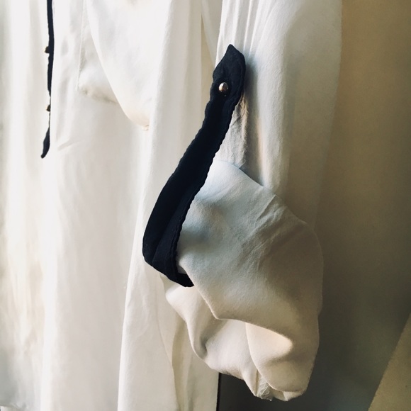 •From PARIS• GRACE & MILA White/Black Blouse - Picture 4 of 7